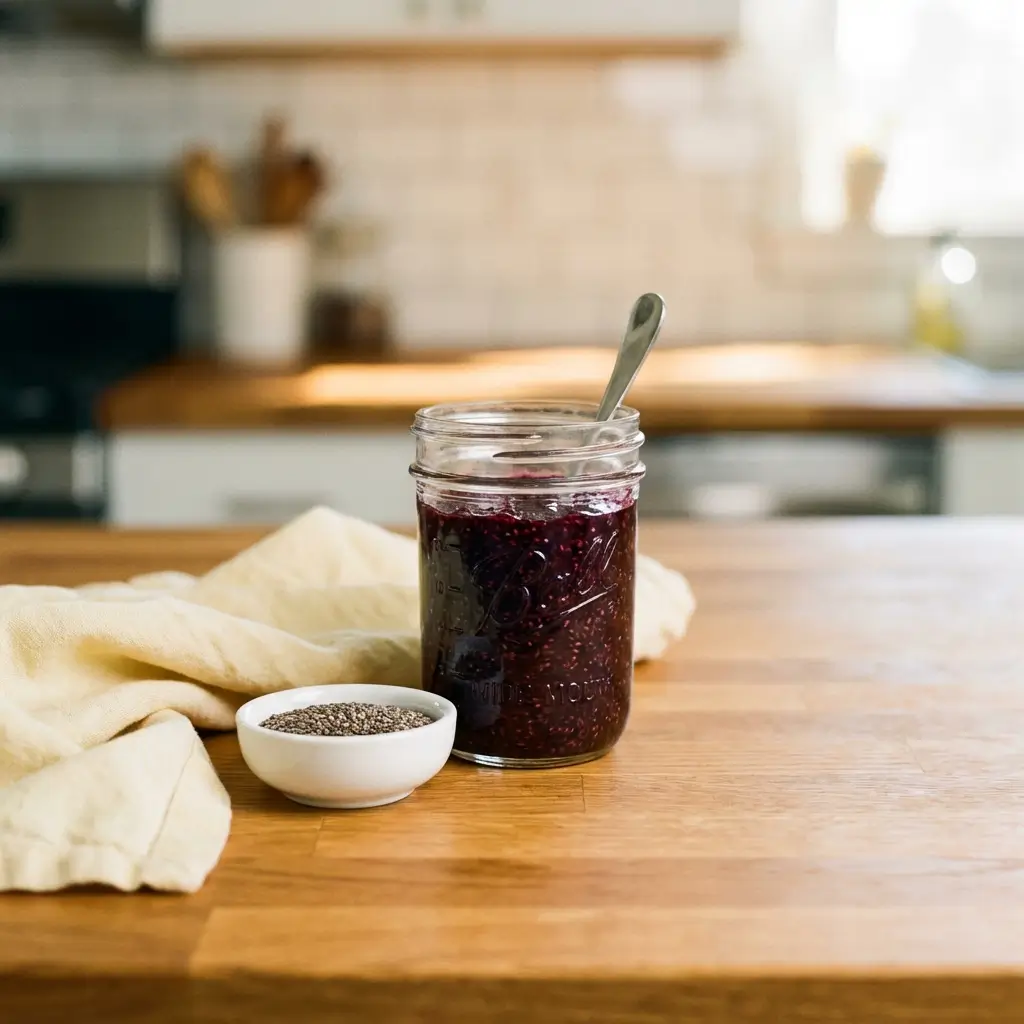 Blueberry Chia Jam with Maple & Honey