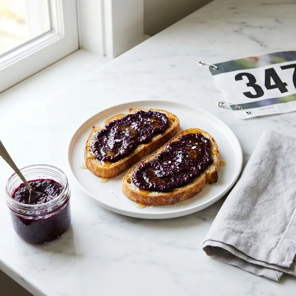 Race-Morning Toast with Chia Jam