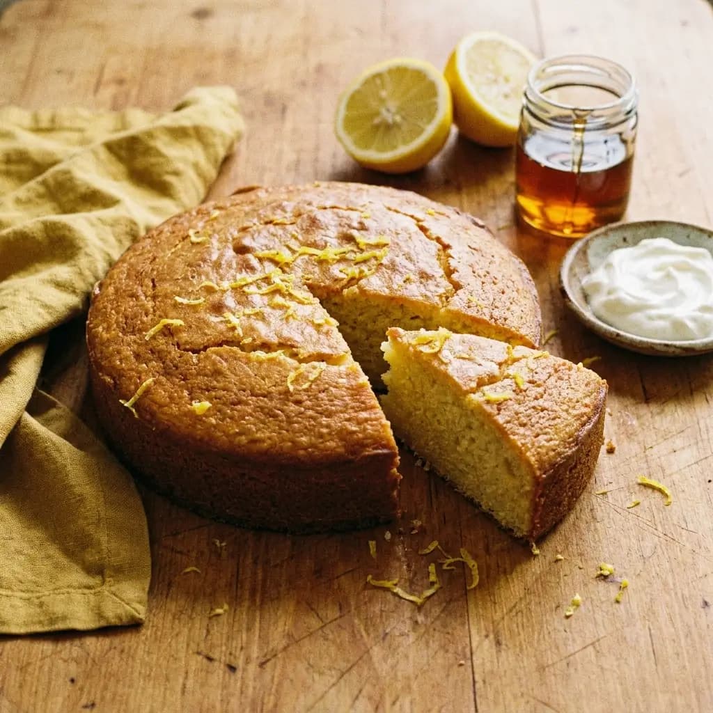 Sourdough Lemon & Greek Yogurt Runner's Cake