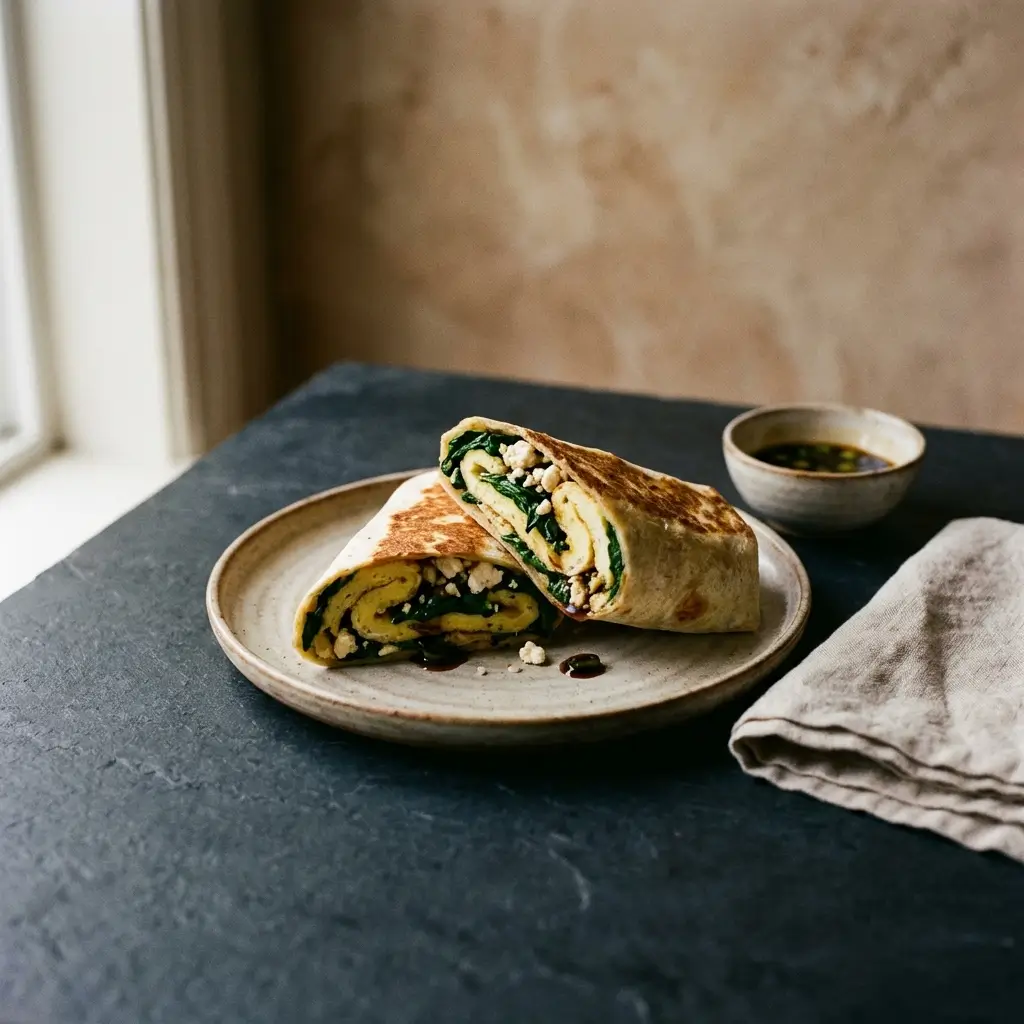 Spinach & Egg Breakfast Wrap