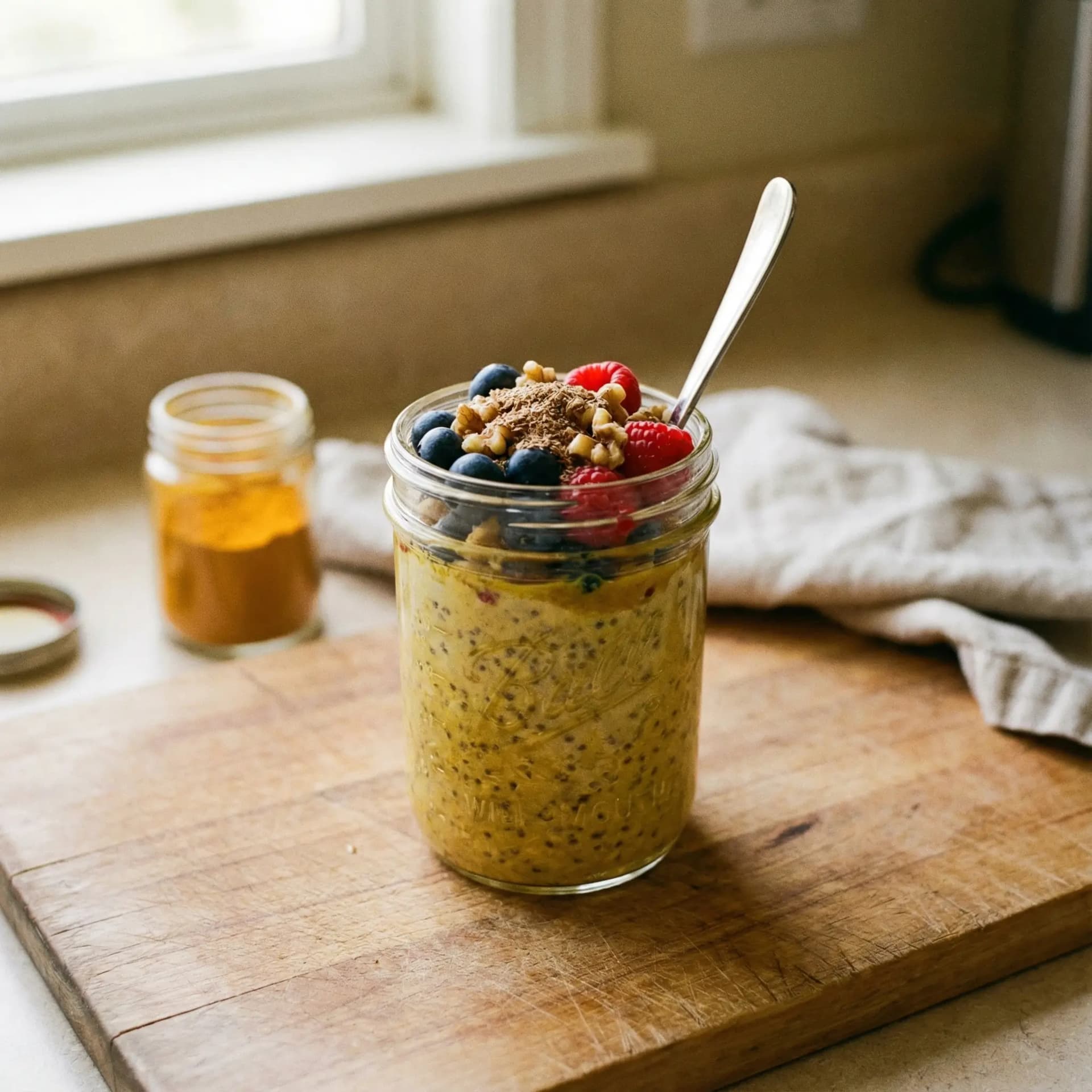 Turmeric & Berry Overnight Oats