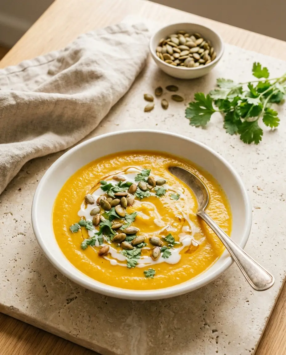 Creamy Butternut Squash & Ginger Soup